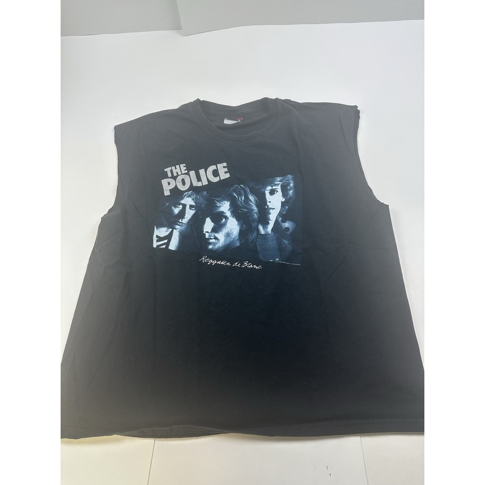 The Police 2007 Black Reggatta de Blanc T Shirt. Size XL Y2K Sleeveless